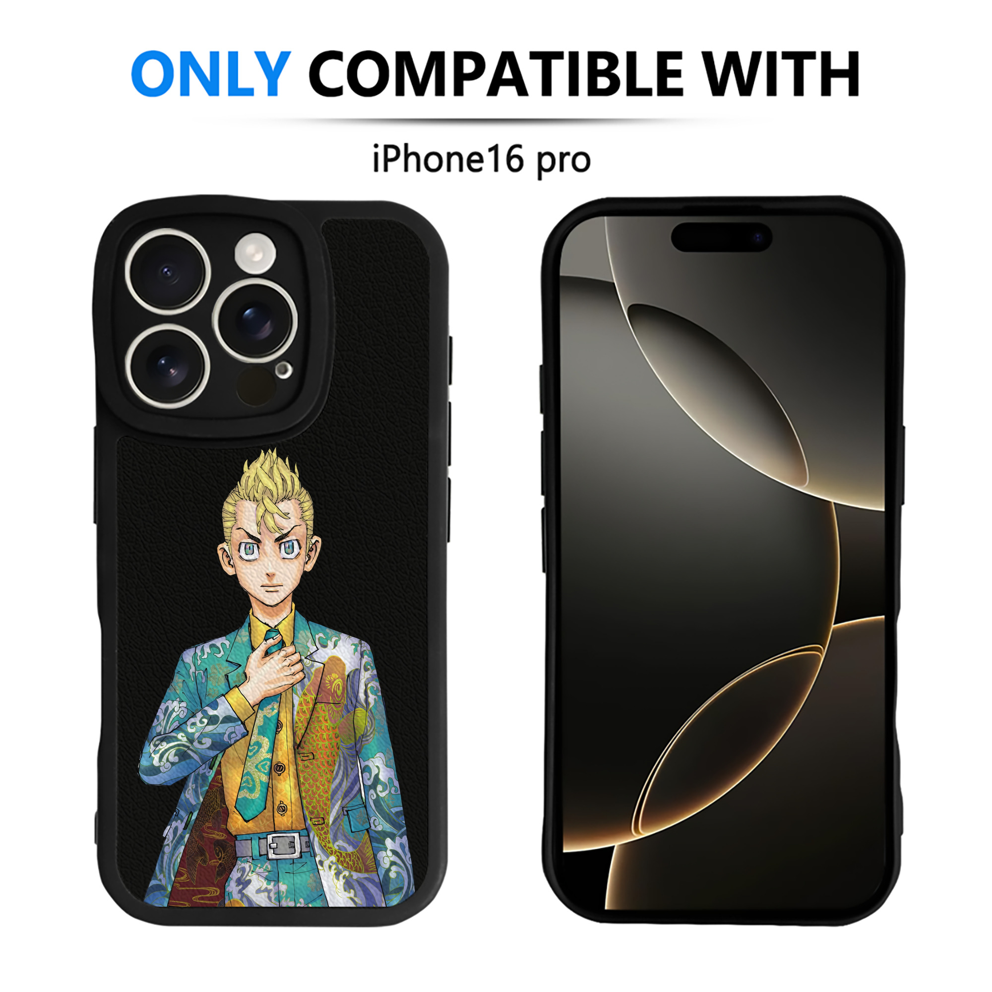（画像用） 東京リベンジャーズ Tokyo Revengers 【iPhone 16シリーズ対応】シリコンスマホケース（レザー調） 材質：シリコン
